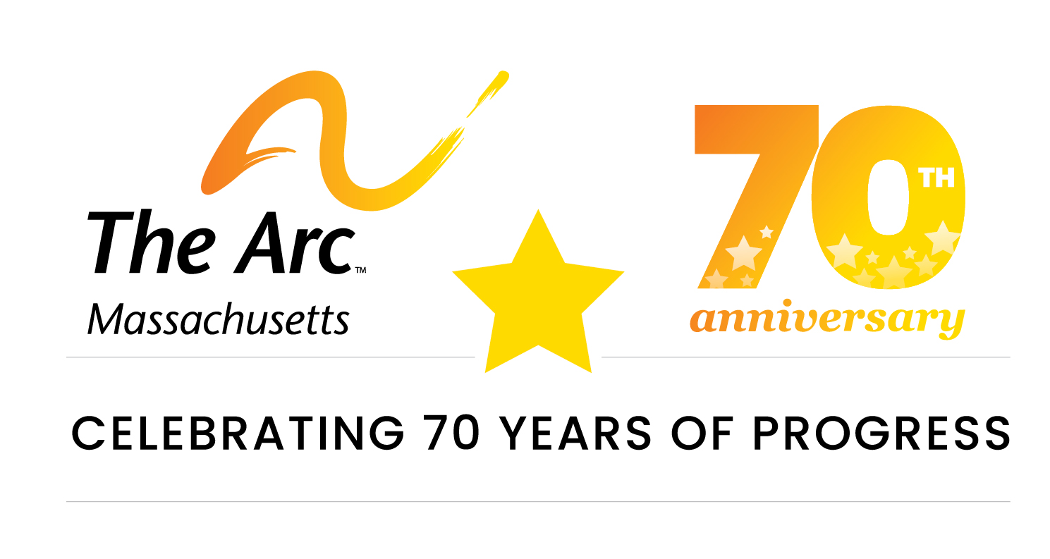 the arc anniversary logo with 70 years of progress