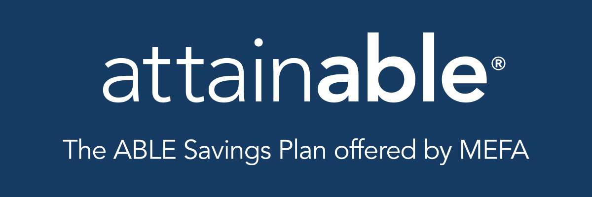 the logo for attainable, an abe savings plan offered by mefa