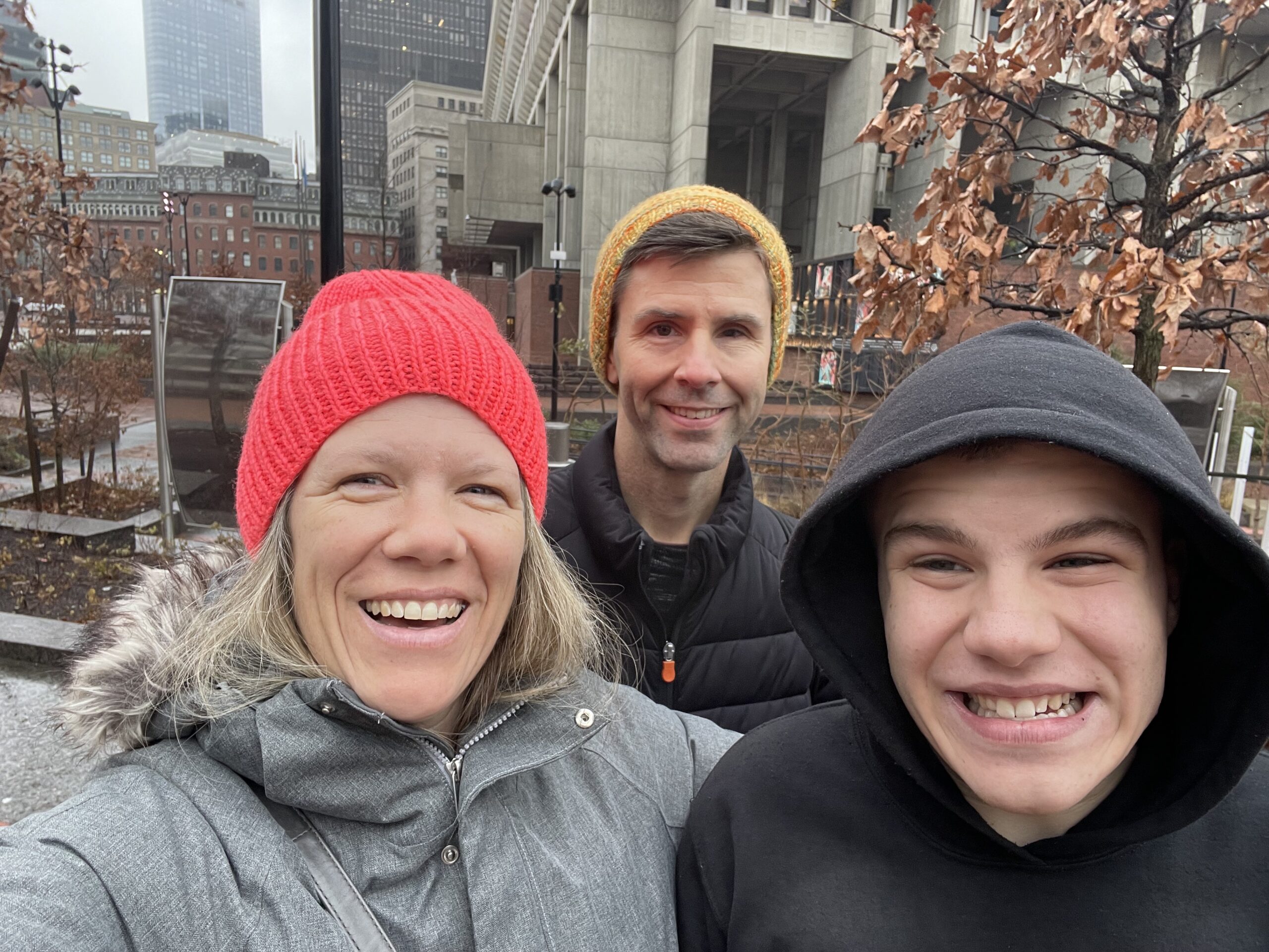 a group of people taking a picture together